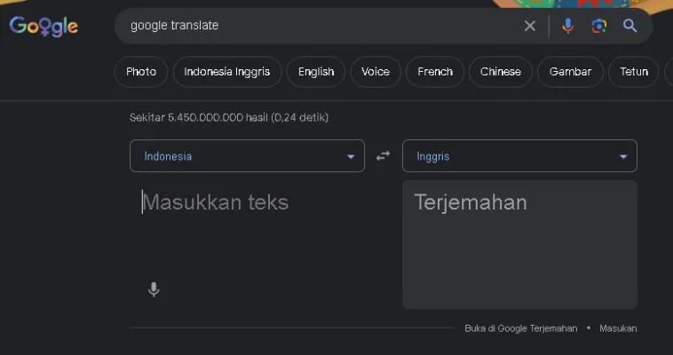 Hore, Saldo Dana Gratis Ratusan Ribu Bisa Cair Cuma Modal Google Translate, Begini Caranya!(Screenshot Google Translate)