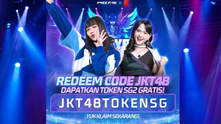 Kode redeem Free Fire kolaborasi Garena x JKT48 untuk hari ini Jumat 29 Maret 2024 berhadiah token SG2 gratis.