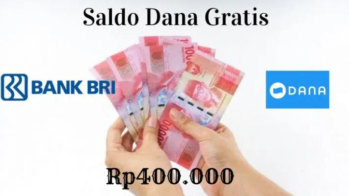 Saldo DANA Kaget Rp400.000 Gratis dari BRI Menanti Hari Ini.(Foto Edit: Mutia Dheza Cantika/Poskota)