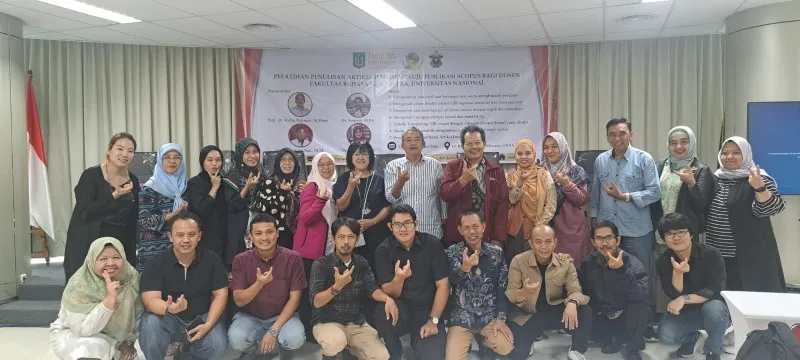 Foto: Fakultas Sastra dan Bahasa Universitas Nasional memfasilitasi pelatihan bagi para dosen dalam publikasi jurnal terindeks Scopus. (Dok. Universitas Nasional)