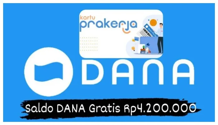 Saldo DANA gratis Rp4.200.000 telah berhasil diterima peserta Prakerja melalui dompet digital, cek sekarang. (Poskota/Gabriel Omar Batistuta)