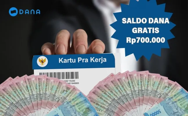 Selamat saldo DANA gratis Rp700.000 berhasil cair ke dompet elektronik dari Prakerja, simak informasi selengkapnya. (Poskota/Syania Nurul Lita Baikuni)