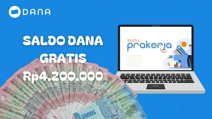 Segera klaim saldo DANA gratis Rp4,2 juta telah masuk dompet digital anda dari subsidi Prakerja 3 Juli 2024, cek informasi selengkapnya. (Poskota/Syania Nurul Lita Baikuni)