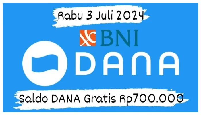 Saldo DANA gratis Rp700.000 siap masuk ke rekening BNI anda dari Prakerja Rbu 3 Juli 2024, simak informasi terbarunya. (Poskota/Gabriel Omar Batistuta)