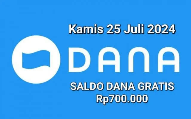 Saldo DANA gratis Rp700.000 telah masuk ke dompet elektronik kamu Kamis 25 Juli 2024, cek informasi lengkapnya. (Poskota/Gabriel Omar Batistuta)