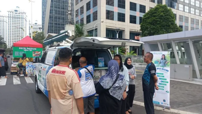 Foto: BPJS Keliling dari BPJS Kesehatan hadir di Hari Bebas Kendaraan Bermotor (HBKB) DKI Jakarta, permudah akses layanan. (Dok. BPJS Kesehatan)