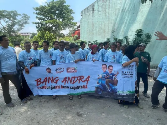 Foto: Komunitas Terminal Tipe A Rangkas Bitung, Lebak, Banten, mendukung Paslon Pilgbu Banten Andra Soni dan Dimyati. (Dok. Timses)