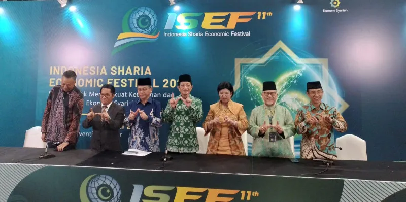 Foto: Menteri Agama Nasaruddin Umar saat hadiri ISEF ke-11 di JCC, Jakarta kemarin. (Dok. Kemenag)