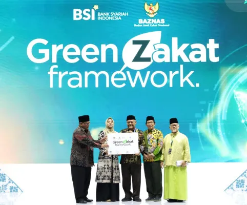 Foto: Baznas dan Bank Syariah Indonesia (BSI) meluncurkan Green Zakat Framework di Jakarta. (Dok. Baznas)