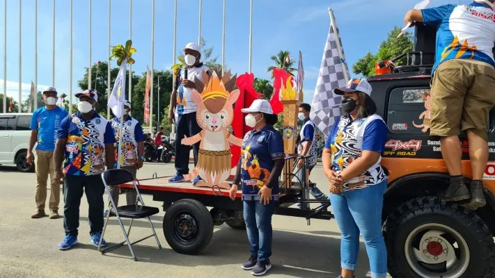 Dongkrak Pariwisata dan Semarakkan PON XX, IMI Kabupaten Jayapura Gelar Touring. (foto/infopublik)