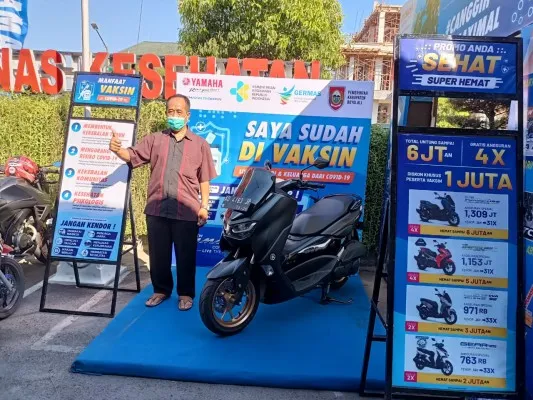 Yamaha Dukung Pelaksanaan Vaksinasi Masyarakat Umum di Jawa Tengah. (foto/yamaha)