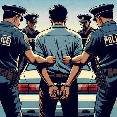 Ilustrasi polisi menangkap pelaku kejahatan. (Pixabay/vocablitz)