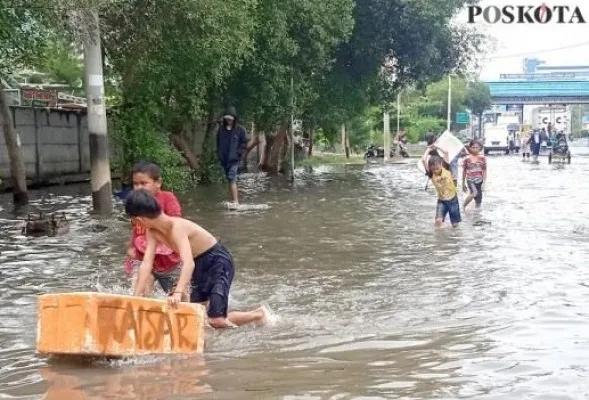 Ilustrasi banjir.