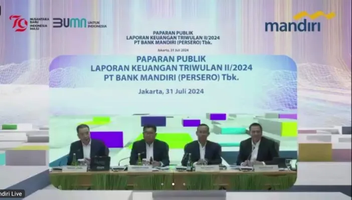 Paparan Kinerja Bank Mandiri Kuartal II 2024 di Jakarta. (Dok: Bank Mandiri)