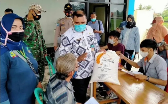 Penyaluran BTS dan bantuan beras di Lebak (Dinsos Lebak)