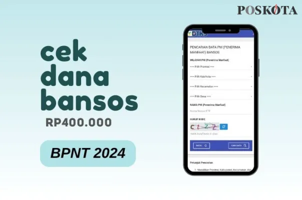 Cek dana bansos BPNT Rp400.000 alokasi Juli-Agustus 2024. (Poskota.co.id/Della Amelia)