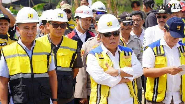 Menteri PUPR Basuki, Pj Gubernur, Anggota DPR RI dan Bupati Bogor tinjau sejumlah proyek Nasional di Kabupaten Bogor (Panca Aji)