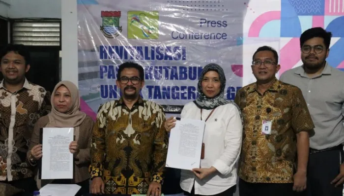 Press conference Perumda NKR Kabupaten Tangerang. (Foto/ist)