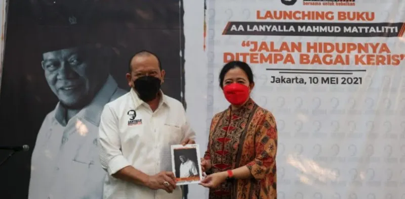 Puan Maharani menghadiri peluncuran buku kisah hidup Ketua DPD RI LaNyalla Mattalitti. (ist)