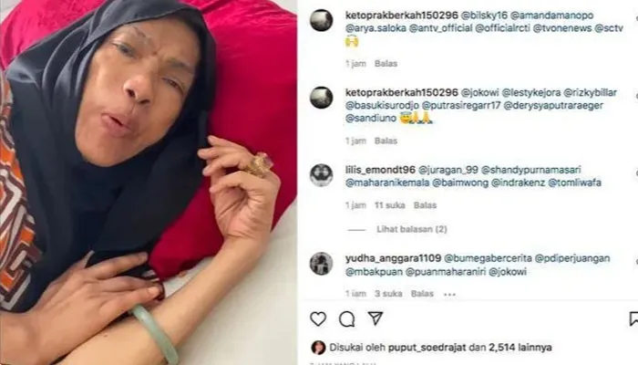 Dorce Gamalama dalam postingan di instagramnya