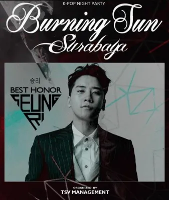 Burning Sun Surabaya akan digelar di Surabaya, fans K-pop Indonesia menolak dengan keras acara tersebut. (Tangkapan layar snapgram @tsvmanagement)