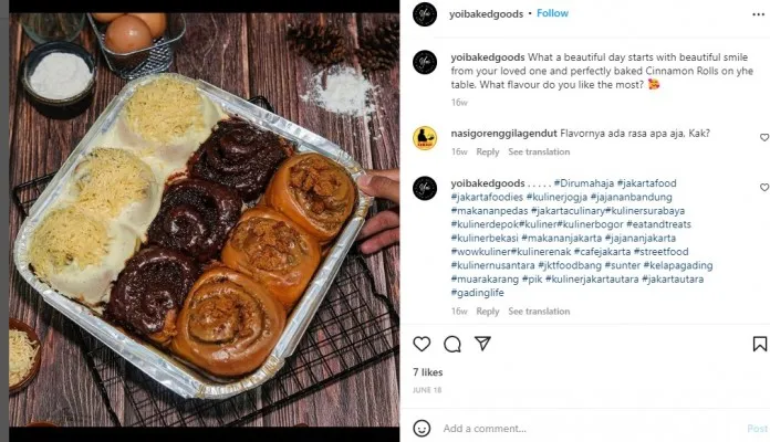 Tangkapan layar akun milik Dewi Bilqis Hasani Owner utama Cinnamon Roll dan Astrid maya devita Partner.(ist)