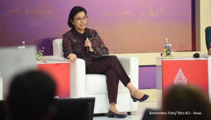 Menkeu Sri Mulyani dalam closing remarks G20 Infrastructure Investors Dialogue yang diselenggarakan di Bali International Convention Centre, Jumat (15/7/2922). (ist)