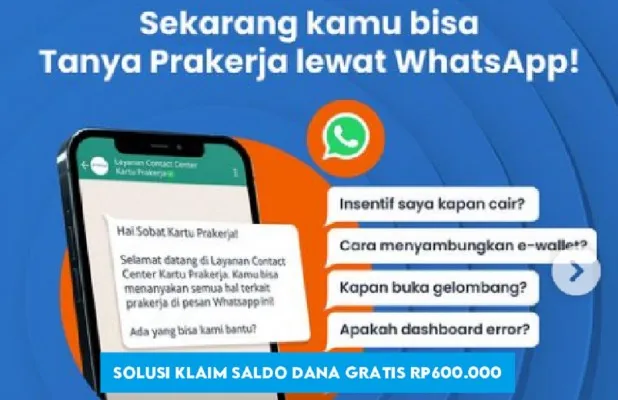 Insentif Prakerja Rp600.000 tak kunjung masuk ke dompet elektronik kamu, intip solusi klaim saldo DANA gratis ini. (Tangkap layar Instagram/@prakerja.go.id)