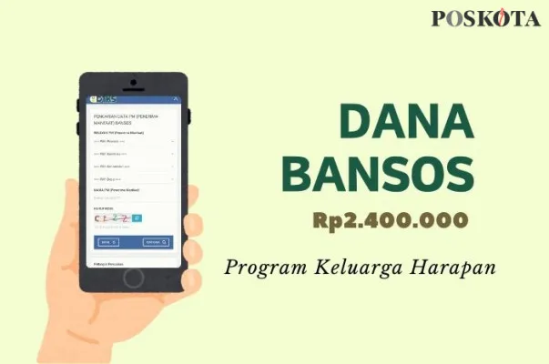 Dapatkan dana bansos PKH sebesar Rp2,4 juta yang cair ke KKS. (Poskota/Della Amelia)