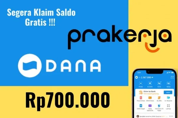 Cek SMS di Hp kalian dapat saldo gratis Rp700.000 lolos Prakerja gelombang 69. (poskota)