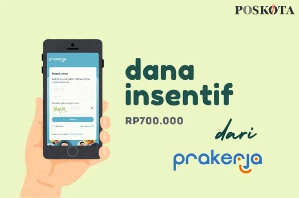 Insentif uang gratis Rp700.000 dari pemerintah melalui Kartu Prakerja. (Poskota/Della Amelia)