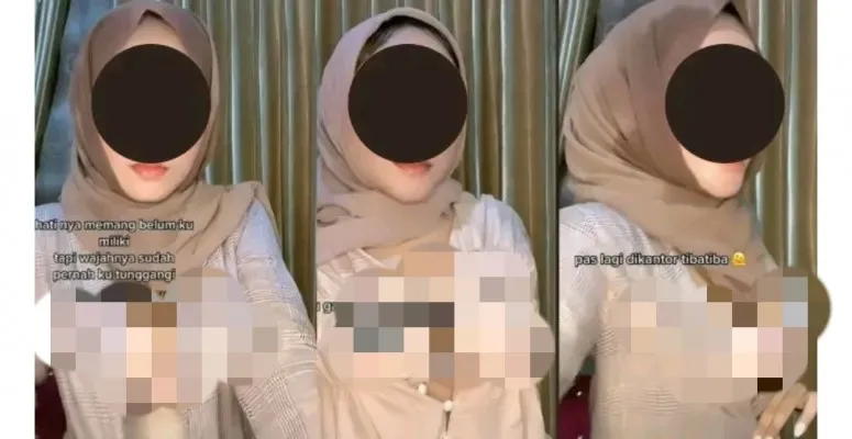 Cuplikan video wanita berhijab joget tiktok sambil pamer BH (foto: tangkapan layar tiktok)