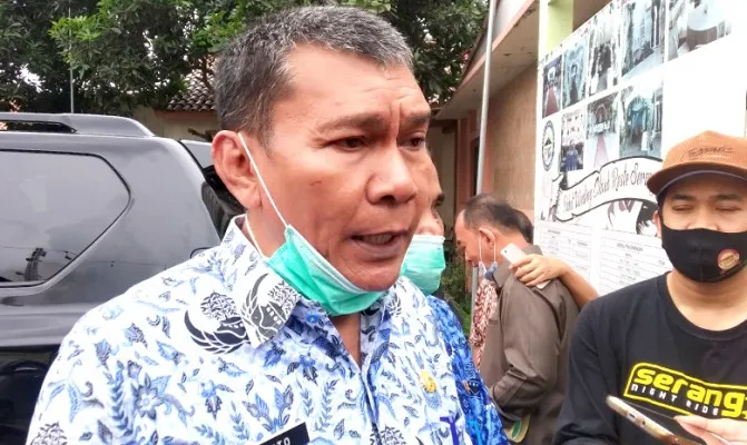 Ipiyanto: Kerjasama pembuangan sampah molor karena TPA Cilowong belum mempunyai alat timbang.(Foto/luthfi) 