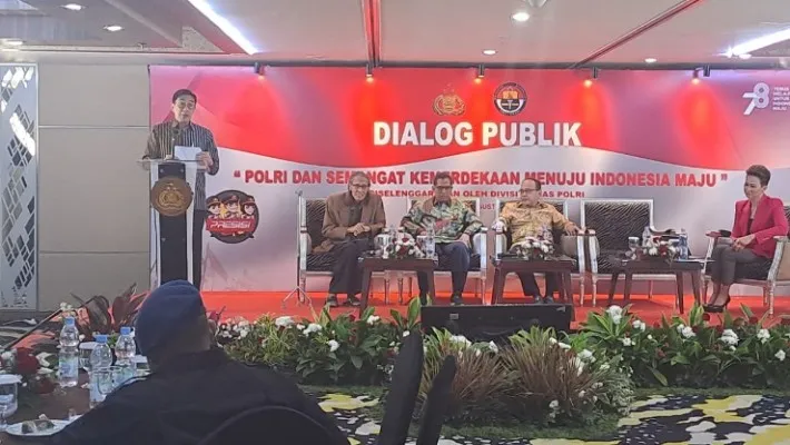 Suasana diskusi yang diselenggarakan Divisi Humas Polri, di Grand Dhika Hotel, Jakarta, Rabu (9/8) siang.(Ist)