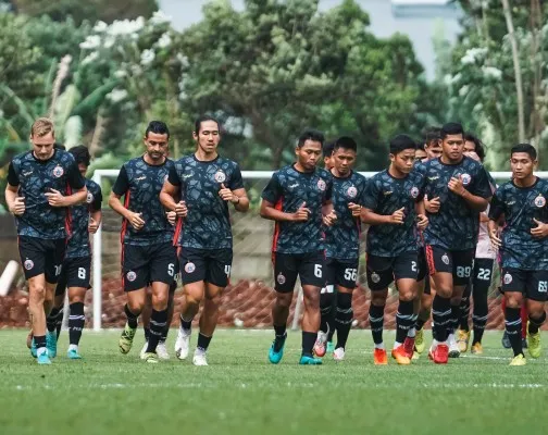 Para pemain Persija Jakarta kembali jalani latihan (foto/Persija)