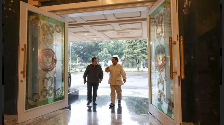 Erick Thohir dan Prabowo dianggap pasangan pas. Foto: Dok Kementerian BUMN.