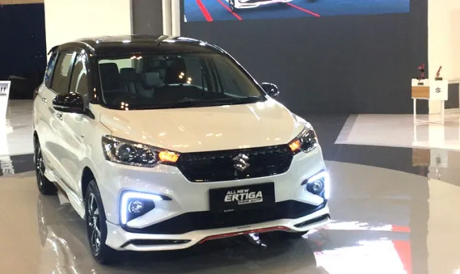 Suzuki hadirkan plihan baru All New Ertiga Suzuki Sport FF di GIIAS 2021 dengan berbagai perubahan interior serta eksterior. (Foto/reza)