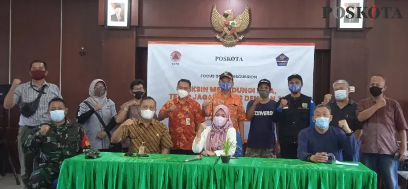 Focus Group Discussion (FGD) Harian Poskota dengan Kelurahan Sunter Agung, Tanjung Priok Jakarta Utara pada Kamis (20/5/2021). (yono)