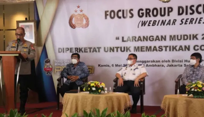 Webinar"Larangan Mudik 2021: Diperketat Untuk Memastikan Covid 19 Terkendali".(Ist)