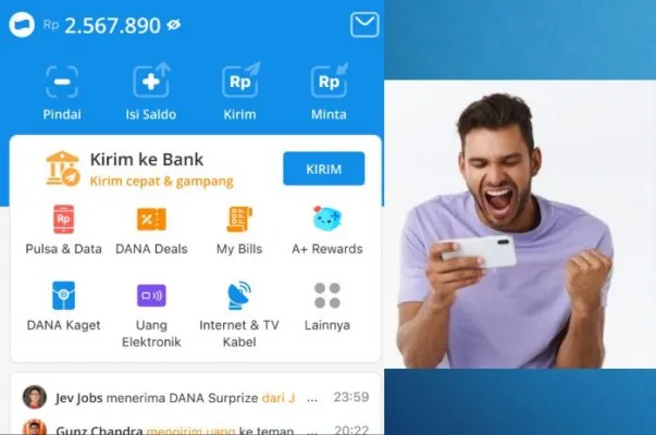 Aplikasi game penghasil saldo DANA gratis hingga Rp100.000 bisa klaim dompet elektronik setiap hari. (Freepik/ DANA)