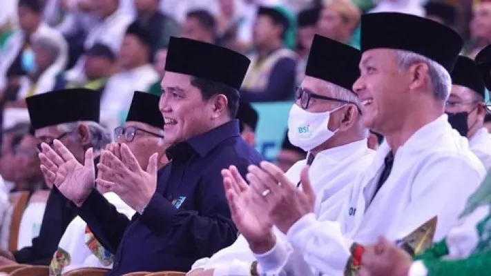 Erick Thohir dan Ganjar Pranowo dianggap pasangan ideal. Foto: Ist