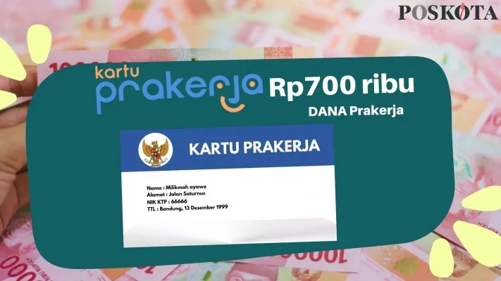 Klaim saldo dana gratis Rp700.000 jika lolos seleksi program pemerintah via Prakerja gelombang 72.  (Poskota/Syarif Pulloh Anwari)