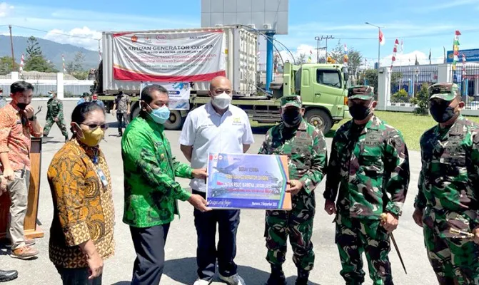 Mayjen TNI Jeffry A Rahwarin: Generator oksigen adalah solusi tepat untuk dapat memenuhi kebutuhan oksigen di Rumah sakit. (Foto/kabidpenumpuspentni)