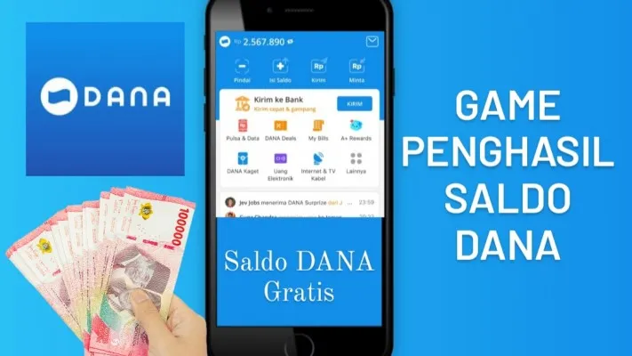 Ilustrasi dapat saldo DANA gratis dari main aplikasi game penghasil uang. (Sumber: Poskota/Kamila Sayara)