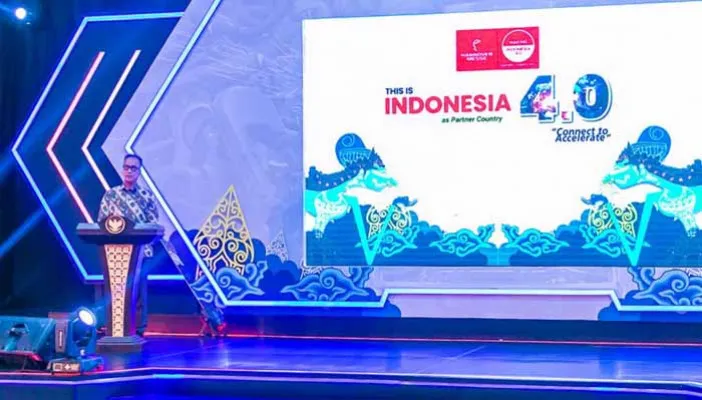 Menteri Perindustrian Agus Gumiwang Kartasasmita berpidato pada rangkaian pembukaan Hannover Messe 2021: Digital Edition, Senin (12/04/2021). malam.(Ist)