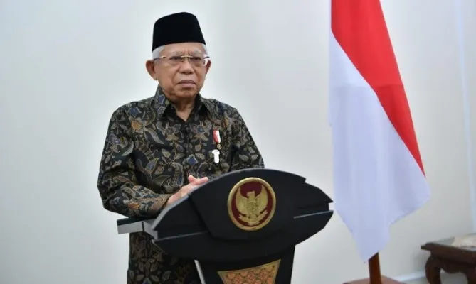 Wapres KH Ma'ruf Amin saat menyampaikan peringatan hari Ibu. (Setwapres)