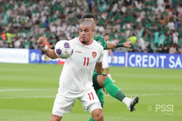 Timnas Indonesia dan Arab Saudi bermain imbang 1-1 dalam Kualifikasi Piala Dunia 2026 di King Abdullah Sports City, Jeddah, Jumat, 6 September 2024. (Dok. PSSI)