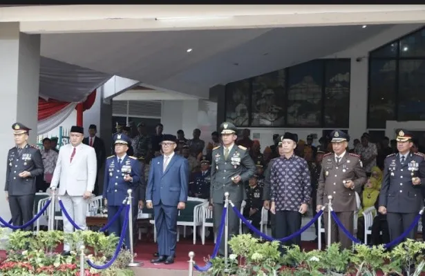 Ketua DPRD Kabupaten Bogor Rudy Susmanto menghadiri perayaan HUT TNI ke-78 di Lapangan Tegar Beriman, Kamis 5 Oktober 2023.(Ist)