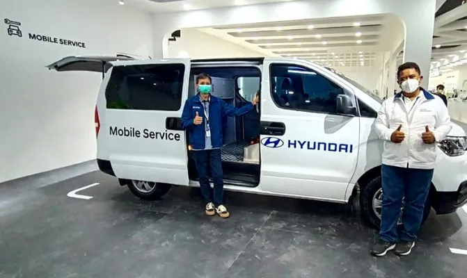 Dengan pelayanan Mobile Service hingga pick up and Delivery, Hyundai manjakan pemilik kendaraan. (Foto/hyundai)