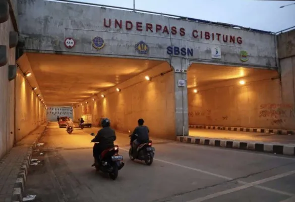 Jalan underpass Cibitung Kabupaten Bekasi. (Humas Pemkab Bekasi).